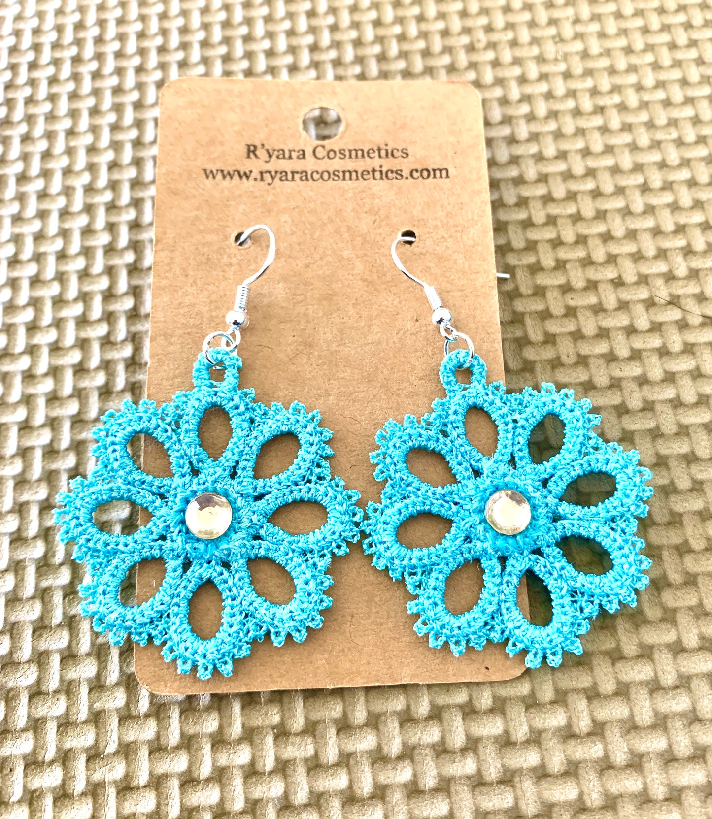 Snow Flake Embroidered Earrings