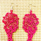 Flowery Swirl Embroidered Earrings